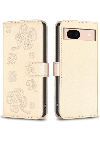 Google Piksel 8A Yonca Çiçek Çok Renkli Cüzdan Kart Yuvaları Için Flip Case (Yurt Dışından)