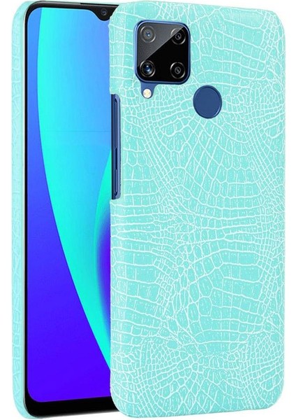 Realme C15 Anti Scratch Klasik Timsah Moda Için Şık Klasik Durumda (Yurt Dışından)