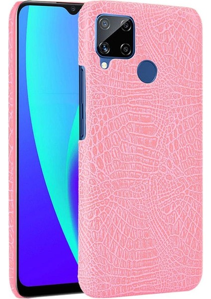 Realme C15 Anti Scratch Klasik Timsah Moda Için Şık Klasik Durumda (Yurt Dışından)