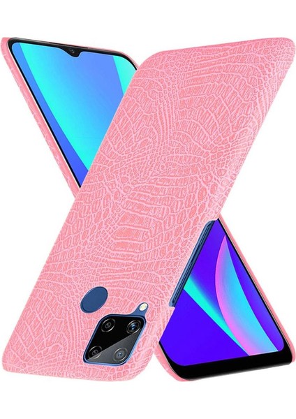 Realme C15 Anti Scratch Klasik Timsah Moda Için Şık Klasik Durumda (Yurt Dışından)