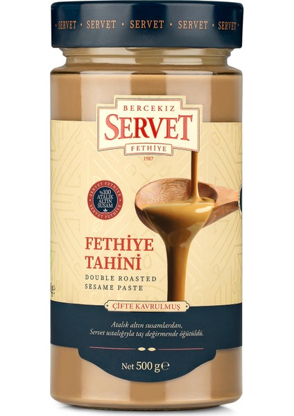 Bercekız Servet Şekerleme Çifte Kavrulmuş Taze Fethiye Tahini - 500 gr 3'lü Paket