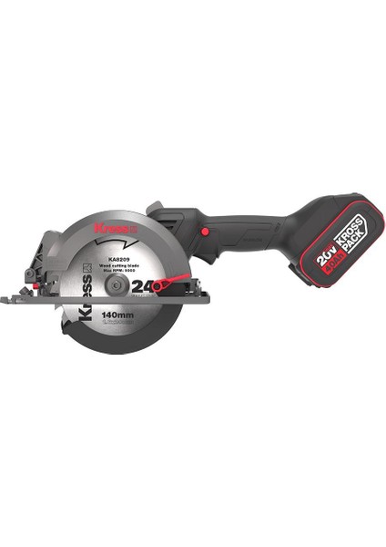 KUE11 20VOLT 4.0AH. Li-Ion 140MM Çift Akülü Kömürsüz Profesyonel Çok Amaçlı Daire Testere