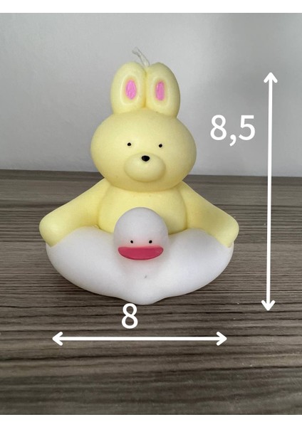 Sevimli Tavşan Mum, Havuzda Yüzen Tavşan Mum, Tavşan Mum, Hayvan Mum modelleri