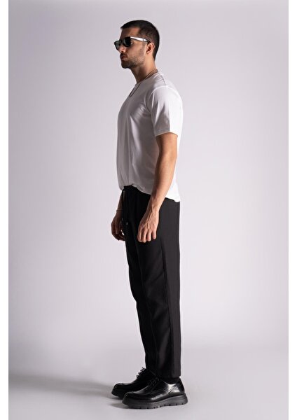 Slim Fit Jogger Bel Pantolon  Siyah