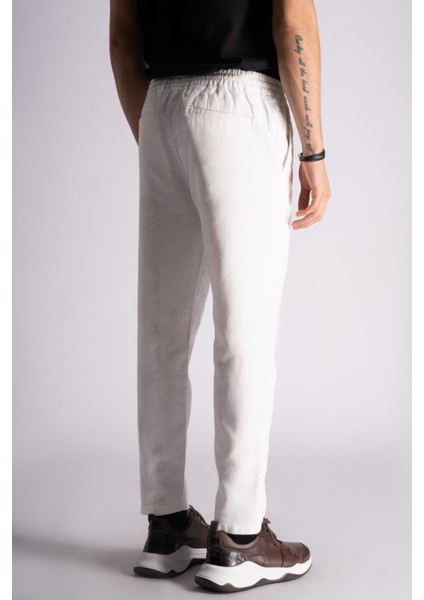 Slim Fit Jogger Bel Pantolon Ekru fırsatları
