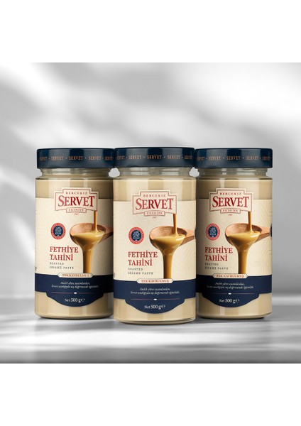 Bercekız Servet Şekerleme Tek Kavrulmuş Taze Fethiye Tahini - 500 gr 3'lü Paket