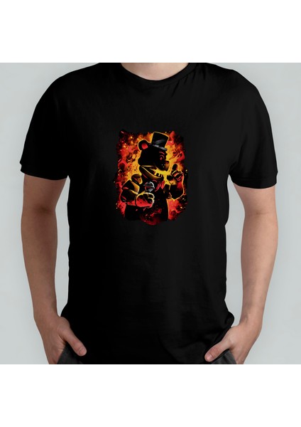 Five Night At Freddy's %100 Pamuklu Bisiklet Yaka T-Shirt Model - 1