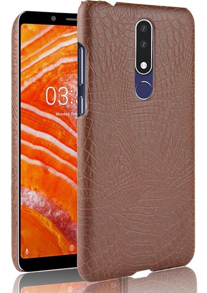 Nokia 3.1 Plus Anti Scratch Klasik Timsah Için Şık Klasik Kılıf (Yurt Dışından)
