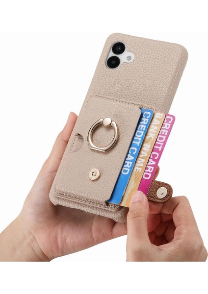 Samsung Galaxy A04 Halka Standı Kart Yuvaları Premium Dokulu Deri (Yurt Dışından) modelleri