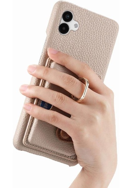 Samsung Galaxy A04 Halka Standı Kart Yuvaları Premium Dokulu Deri (Yurt Dışından) indirimleri