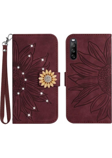 Sony Xperia 10 Vı Flip Cüzdan Kredi Kartı Için Kılıf Pu Deri Kapak Çevirin (Yurt Dışından)