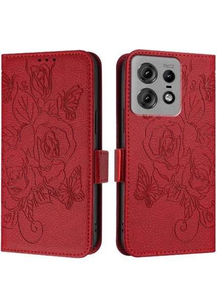 Motorola Kenar 50 Pro Pu Deri Kredi Kartı Yuvası Manyetik ile Kılıf (Yurt Dışından)