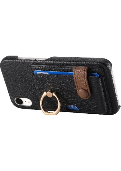 IPhone Xr Kart Yuvaları Premium Dokulu Deri Halka Standı (Yurt Dışından) fiyatları