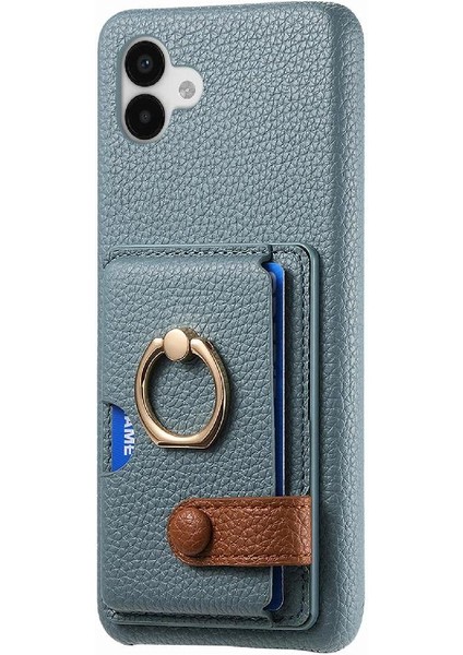 Samsung Galaxy A04 Halka Standı Kart Yuvaları Premium Dokulu Deri (Yurt Dışından) fiyatları