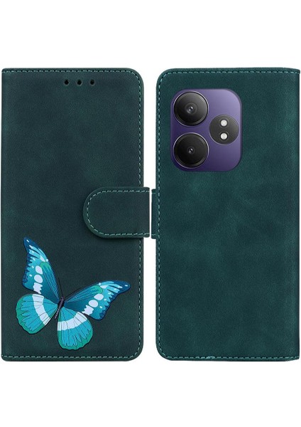 Realme Gt Neo6 Cüzdan Kart Yuvaları Için Flip Case Renk Baskılı Kelebek (Yurt Dışından)