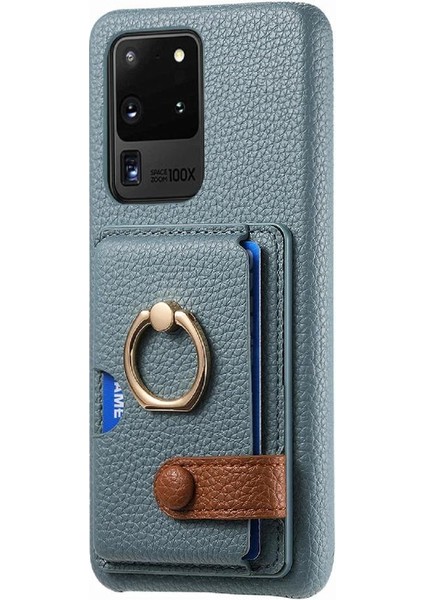 Samsung Galaxy S20 Ultra Halka Standı Premium Dokulu Deri Kart (Yurt Dışından) indirimleri