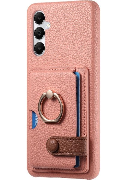 Samsung Galaxy A05S Premium Dokulu Deri Yüzük Standı Kart Yuvaları (Yurt Dışından) indirimleri