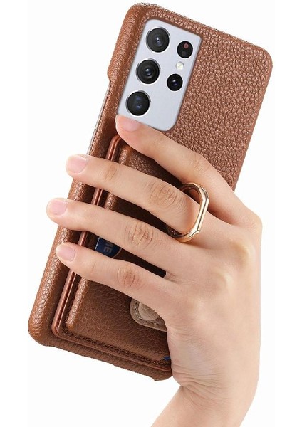 Samsung Galaxy S21 Ultra Kart Yuvaları Halka Standı Premium Dokulu (Yurt Dışından) modelleri