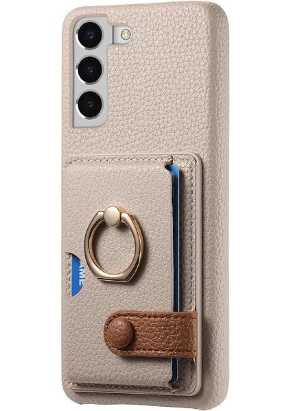 Samsung Galaxy S22 Artı Kart Yuvaları Premium Dokulu Deri Yüzük (Yurt Dışından) indirimleri
