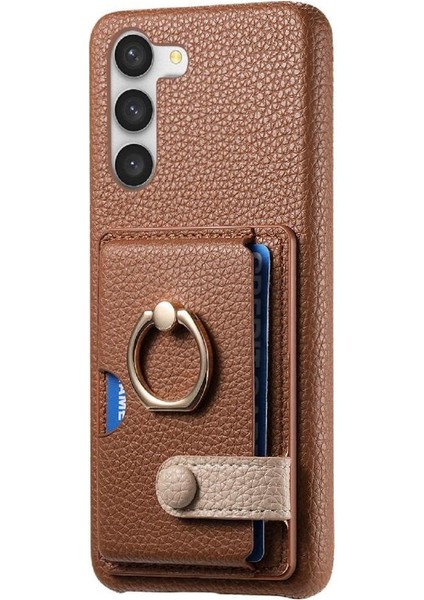 Samsung Galaxy S23 Halka Standı Premium Dokulu Deri Kart Yuvaları (Yurt Dışından) indirimleri