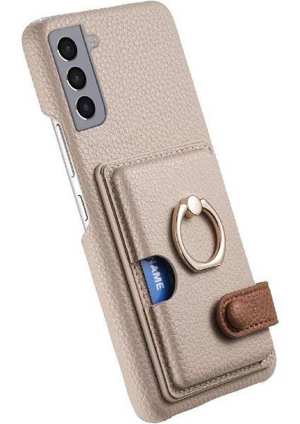 Samsung Galaxy S21 Kart Yuvaları Halka Standı Premium Dokulu Deri (Yurt Dışından) fırsatları