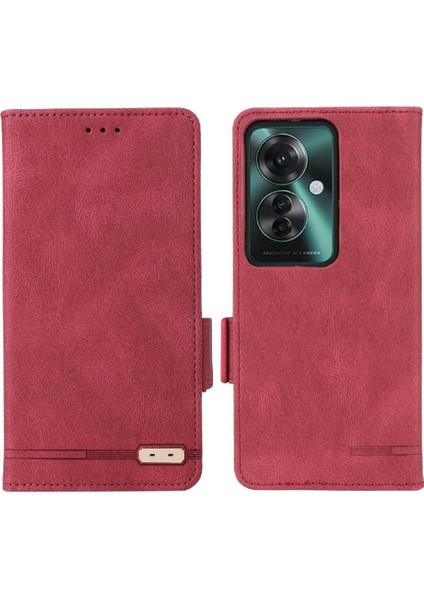 Toka Kart Tutucu ile Oppo RENO11 F 5g Manyetik Cüzdan Için Flip Case (Yurt Dışından)