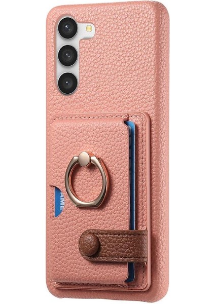 Samsung Galaxy S23 Halka Standı Premium Dokulu Deri Kart Yuvaları (Yurt Dışından) fiyatları