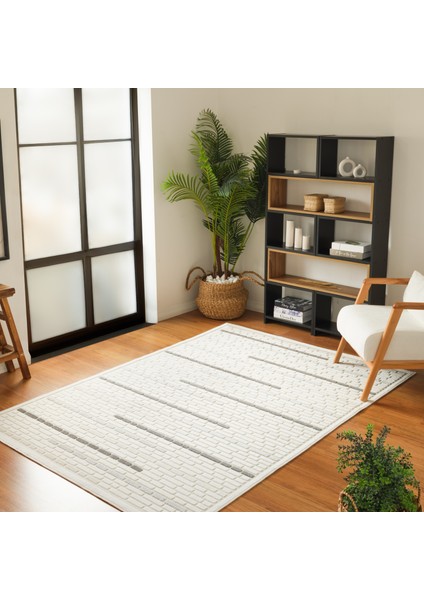 7/24 Sierra Leon Siyah 160X230 cm Salon Mutfak Halısı Yolluk Kilim