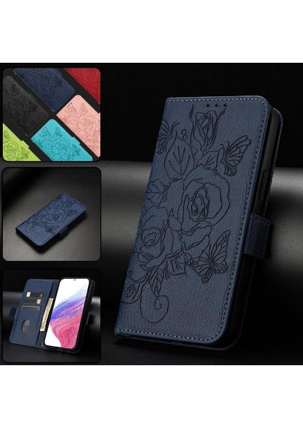 Kredi Kartı Yuvası Manyetik Cüzdan ile Motorola Moto G34 Pu Deri Kılıf (Yurt Dışından)