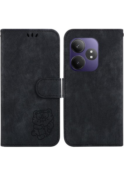 Realme Gt Neo6 Flip Folio Cüzdan Kılıf Kart Cep Kabartmalı Sevimli (Yurt Dışından)