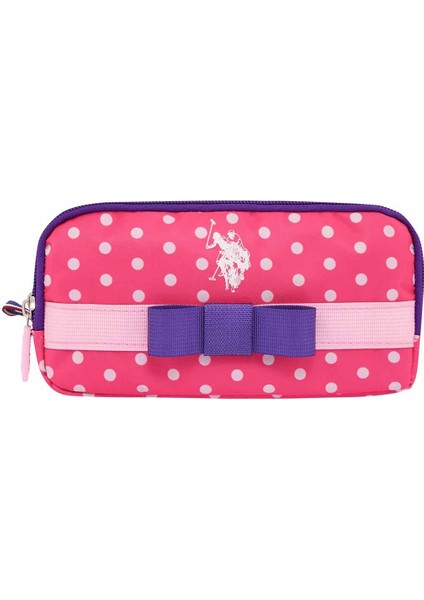 Puantiye Desenli Fiyonklu Pembe Kalem Kutusu PLKLK24295