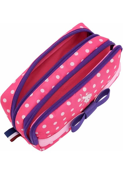 Puantiye Desenli Fiyonklu Pembe Kalem Kutusu PLKLK24295 fiyatları