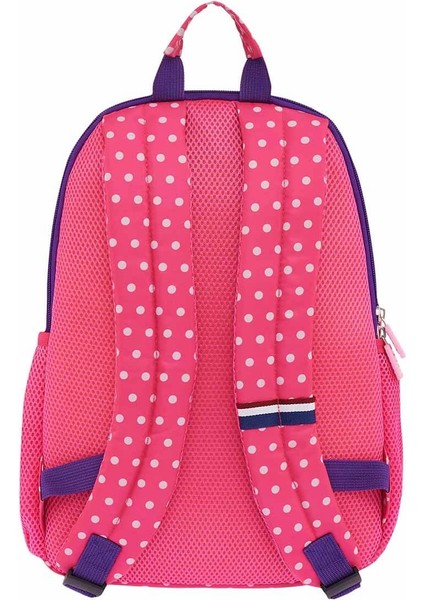 Puantiye Desenli Fiyonklu Pembe Okul Çantası PLCAN24293
