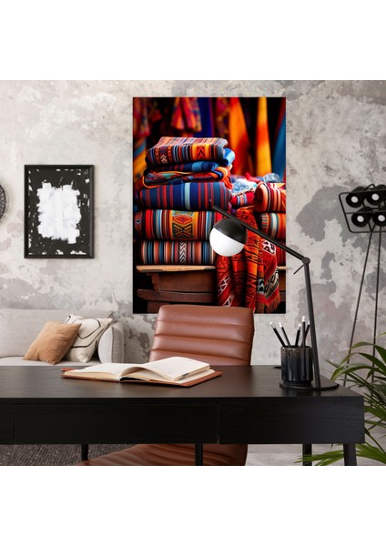 Inka Medeniyeti Kanvas Tablo - Karmaşık Inka Tekstil Duvar Tablosu - Maya, Duvar Sanatı, Ev Dekorasyonu, Inka Desenleri, 60X90