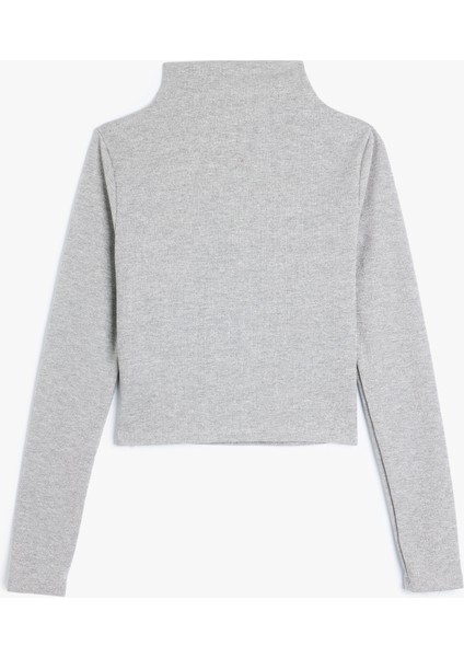 Basic Uzun Kollu Tişört Kaşkorse Dik Yaka Slim Fit fiyatları