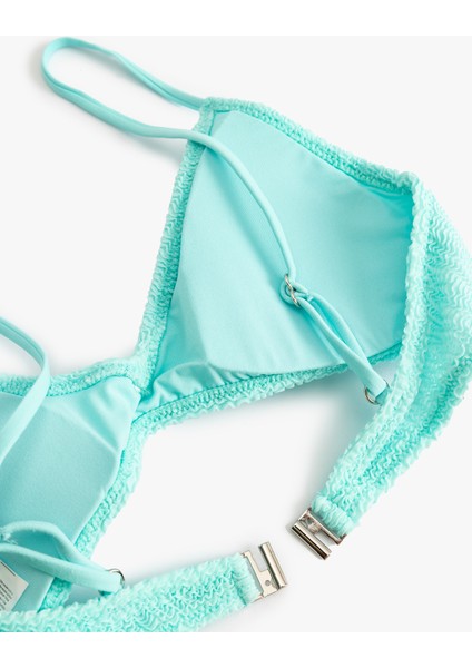Dokulu Bralet Bikini Üstü Arkası Kopçalı Astarlı Pedli