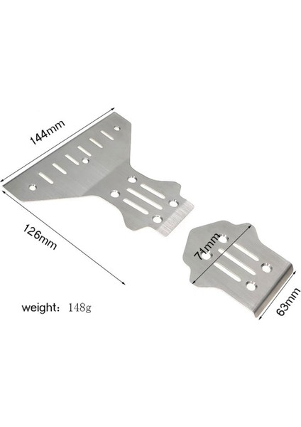 King Motor Km 1/7 Rc Ralli Araba Yükseltme Parçaları Için Paslanmaz Çelik Ön ve Arka Şasi Zırh Koruyucu (Yurt Dışından) fiyatları