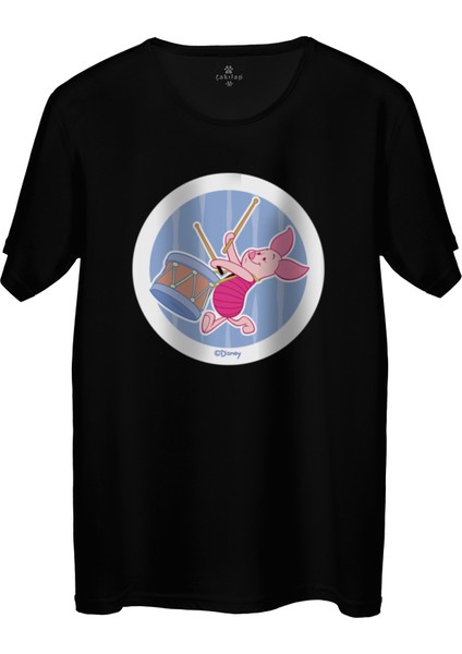 Çakılap Piglet Baskılı Tişört Unisex, Premium Kalite (Rgl-Çf)