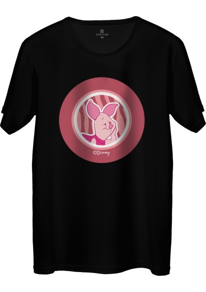 Çakılap Piglet Baskılı Tişört Unisex, Premium Kalite (Rgl-Çf)