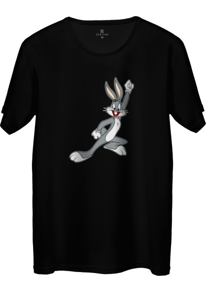 Çakılap Bugs Bunny Baskılı Tişört Unisex, Premium Kalite (Rgl-Çf)