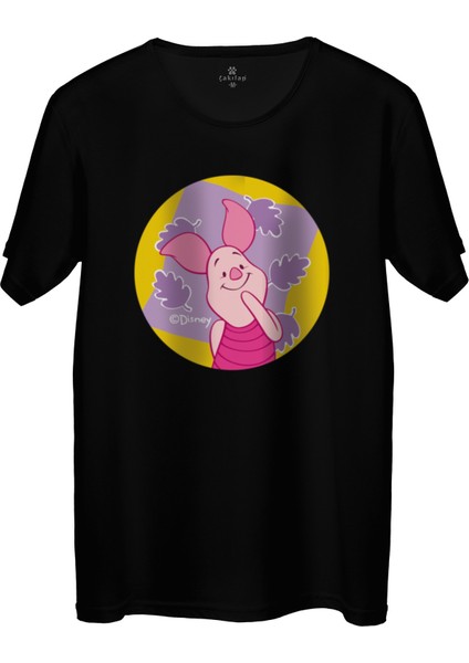 Çakılap Piglet Baskılı Tişört Unisex, Premium Kalite (Rgl-Çf)
