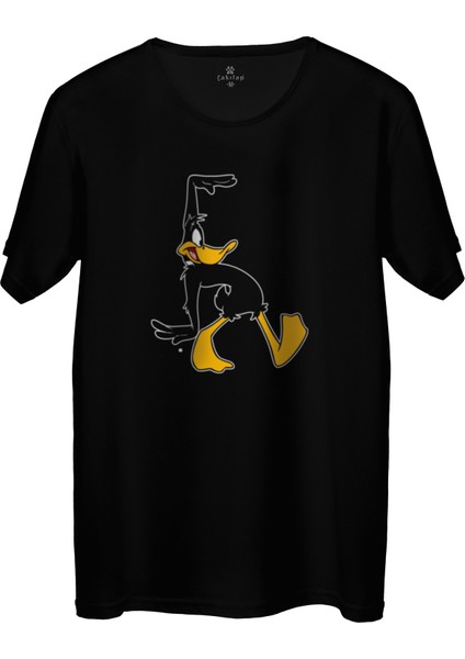 Çakılap Daffy Duck Baskılı Tişört Unisex, Premium Kalite (Rgl-Çf)