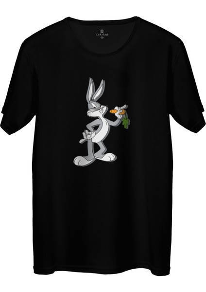 Çakılap Bugs Bunny Baskılı Tişört Unisex, Premium Kalite (Rgl-Çf)