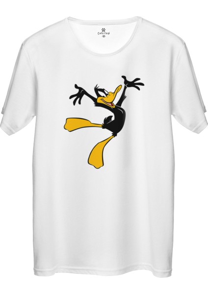 Çakılap Daffy Duck Baskılı Tişört Unisex, Premium Kalite (Rgl-Çf)