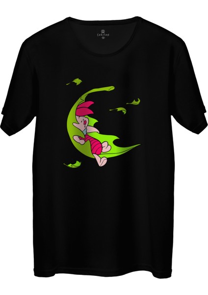 Çakılap Piglet Baskılı Tişört Unisex, Premium Kalite (Rgl-Çf)