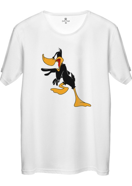 Çakılap Daffy Duck Baskılı Tişört Unisex, Premium Kalite (Rgl-Çf)