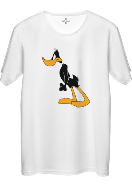Çakılap Daffy Duck Baskılı Tişört Unisex, Premium Kalite (Rgl-Çf)