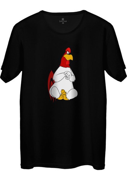 Çakılap Foghorn Baskılı Tişört Unisex, Premium Kalite (Rgl-Çf)