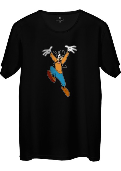 Çakılap Goofy Baskılı Tişört Unisex, Premium Kalite (Rgl-Çf)