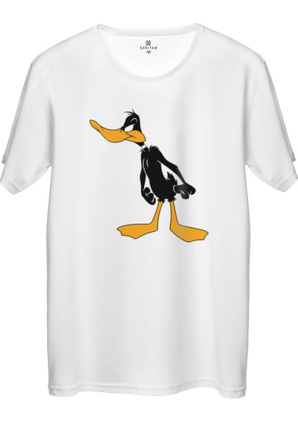 Çakılap Daffy Duck Baskılı Tişört Unisex, Premium Kalite (Rgl-Çf)